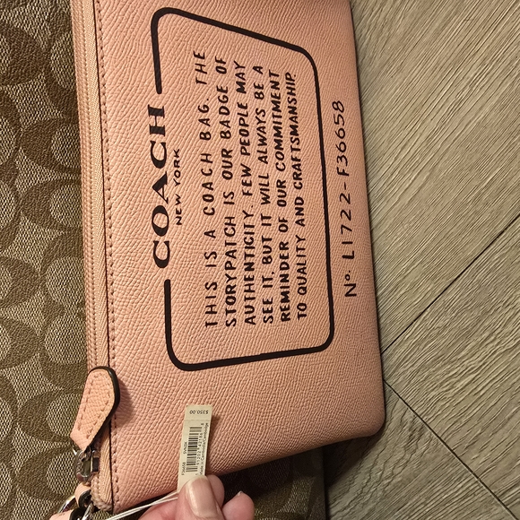 Coach Brown and Pink Signature Tote Bag - Picture 7 of 12